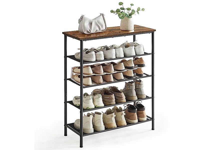 VASAGLE Schuhregal Schuhschrank, 4/5Ebenen, Stoffablagen, große Oberfläche günstig online kaufen