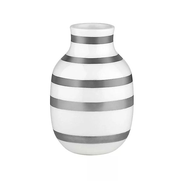 Kähler - Omaggio Vase H 12.5cm - silber/H 12,5cm / Ø 8,5cm/Jedes Stück ein günstig online kaufen