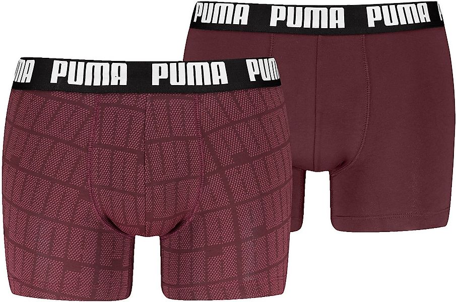 PUMA Boxershorts PUMA MEN LOGO PRINT BOXERS 2P (2er Pack) elastischer Logob günstig online kaufen