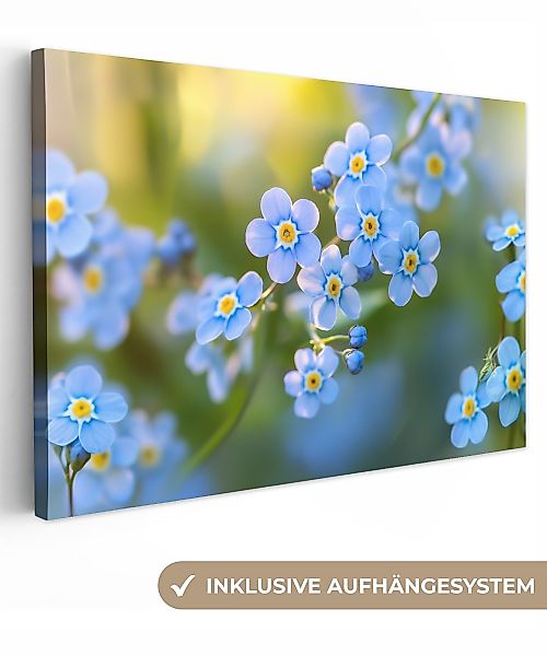 OneMillionCanvasses® Leinwandbild Blumen - Blau - günstig online kaufen