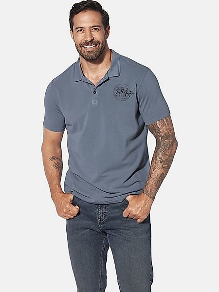 Jan Vanderstorm Poloshirt BRORTE mit Brustprint & Stickerei günstig online kaufen