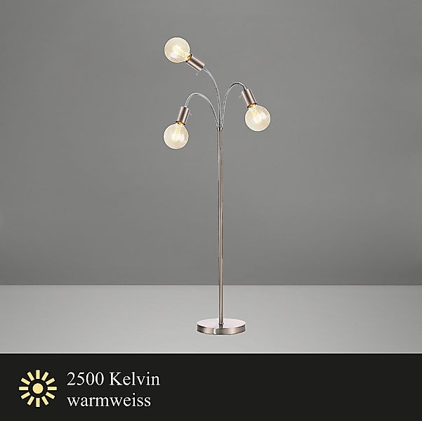 TRANGO LED Stehlampe, 3-flg 1531SD Stehlampe günstig online kaufen
