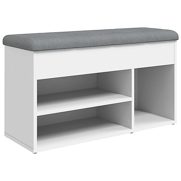 vidaXL Sitzbank Schuhbank Weiß 82 x 32 x 45,5 cm Holzwerkstoff günstig online kaufen