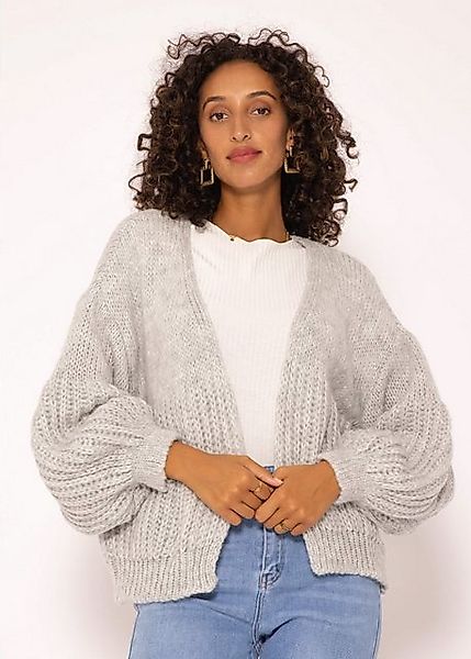 SASSYCLASSY Cardigan Offen fallende Oversize Strickjacke Damen Elegant Läss günstig online kaufen