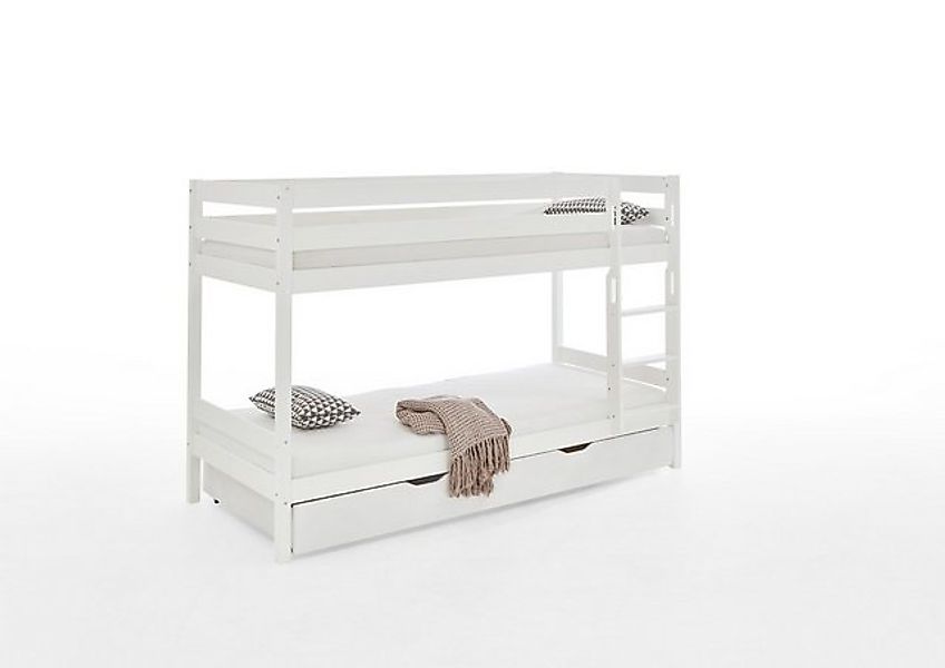 Natur24 Kinderbett Etagenbett Lupo Buche Weiß 90x200 cm Roste Matratzen Sch günstig online kaufen