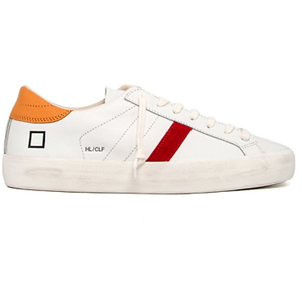 Date  Sneaker D.A.T.E. HL-CA-WO HILL LOW CALF WHITE-ORANGE günstig online kaufen