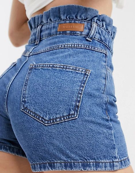 JDY – Blaue Shorts mit Paperbag-Taille günstig online kaufen