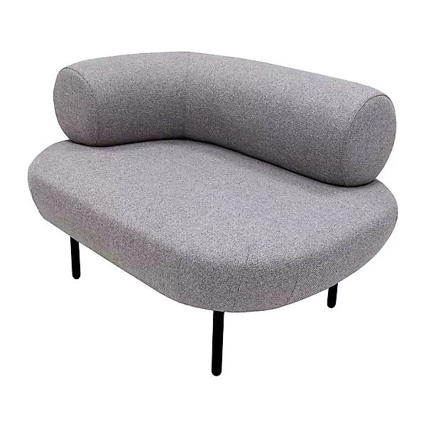Sitzsofa in Grau Webstoff 65 cm hoch günstig online kaufen