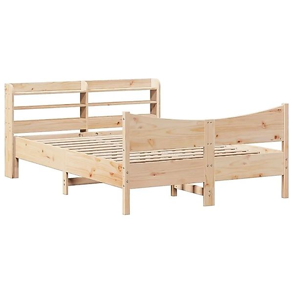 vidaXL Massivholzbett mit Kopfteil 140x200 cm Kiefer 3307044 günstig online kaufen
