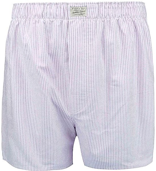 Steppin' Out Boxershort Striped Oxford Lila - Größe L günstig online kaufen