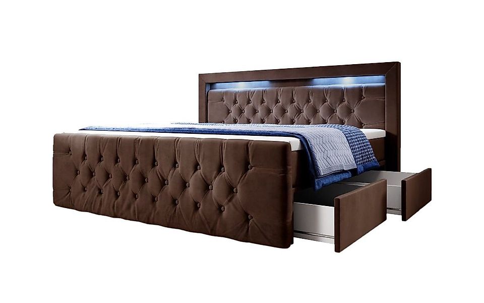 Luxusbetten24 Boxspringbett Sera, mit LED-Beleuchtung und günstig online kaufen
