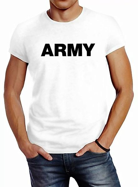 Neverless Print-Shirt cooles Herren T-Shirt Aufdruck Army Print Fashion Str günstig online kaufen