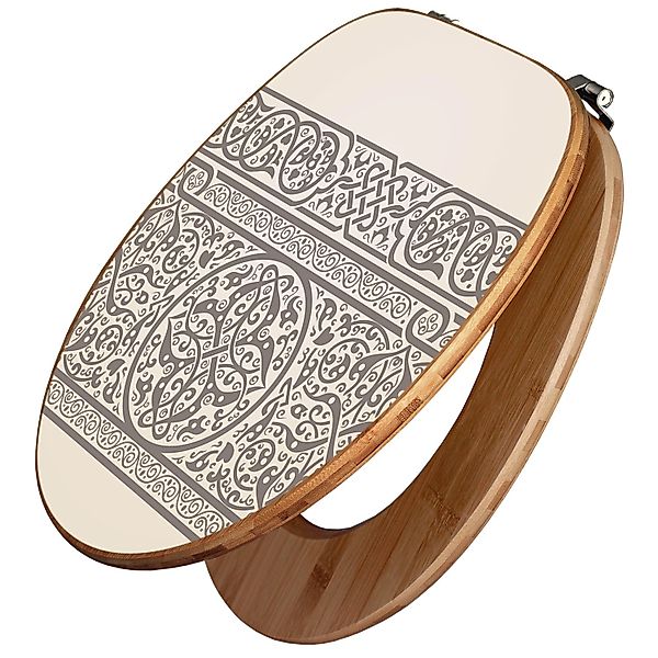 Banjado Design WC Sitz Bambus Toilettendeckel Toilettensitz Bambus Holz Klo günstig online kaufen