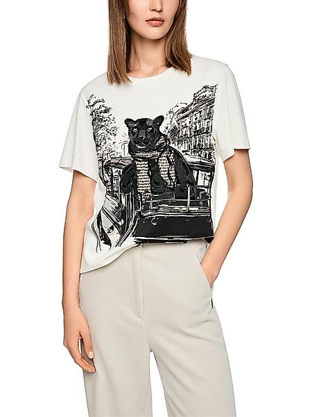 Marc Cain T-Shirt City Tours Premium Damenmode mit Panther-Print und aufges günstig online kaufen