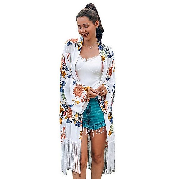 YRIIOMO Strandkleid Locker sitzendes, bedrucktes Sonnenschutzshirt für den günstig online kaufen