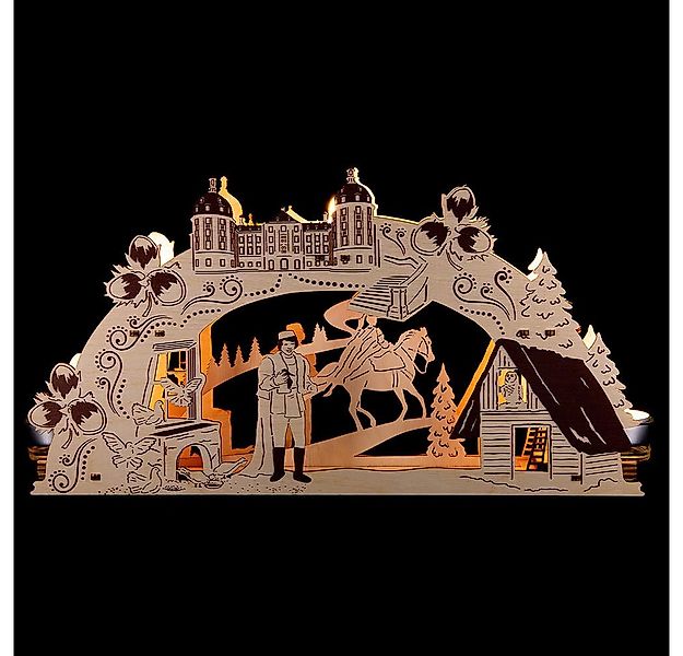 Erzgebirge-Palast Schwibbogen Schwibbogenleuchter "Drei Haselnüsse für Asch günstig online kaufen