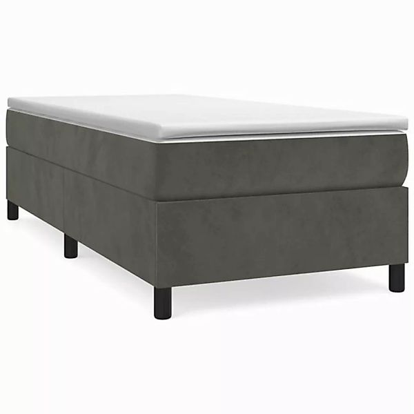 furnicato Bett Bettgestell ohne Matratze Dunkelgrau 90x190 cm Samt (1-tlg) günstig online kaufen