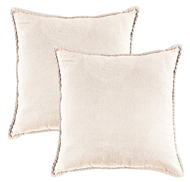 JACK Kissenbezüge 45x45cm 2er Set Kissenhülle Leinenoptik Mistral, (2 Stück günstig online kaufen