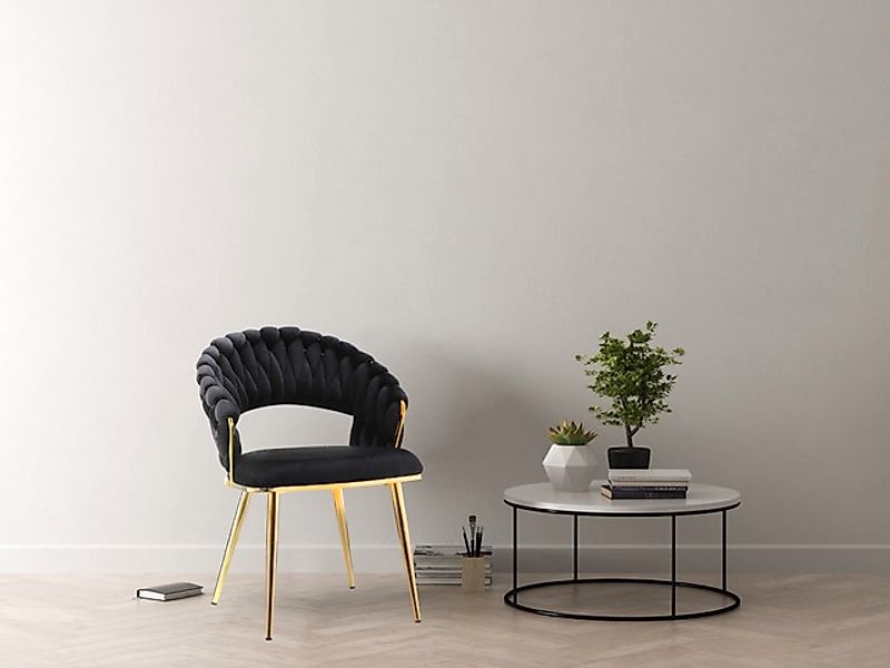 Kayoom Polsterstuhl »Stuhl Finesse 125 2er-Set, TOPSELLER! Flechtverarbeitu günstig online kaufen