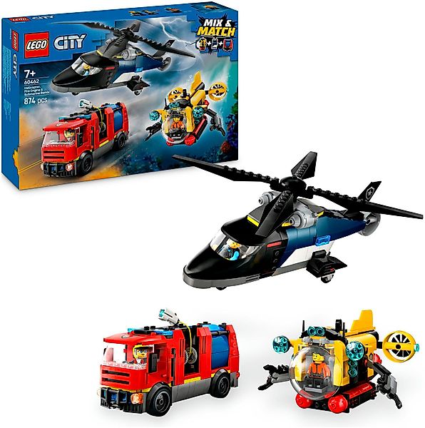 LEGO® Kombinationsset mit Hubschrauber, Löschauto und günstig online kaufen