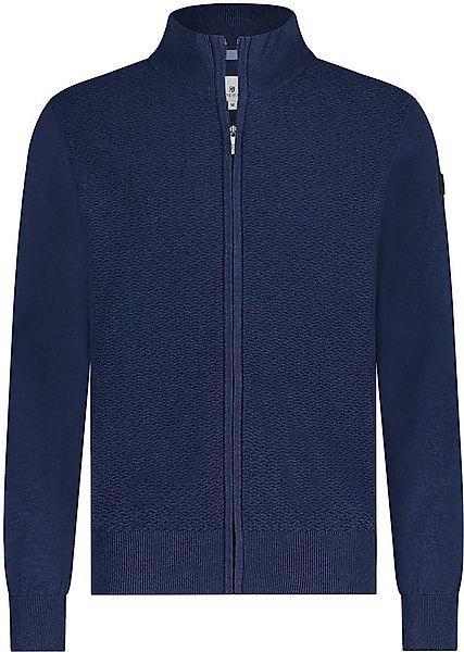 State Of Art Strickjacke Zip Struktur Navy - Größe XXL günstig online kaufen