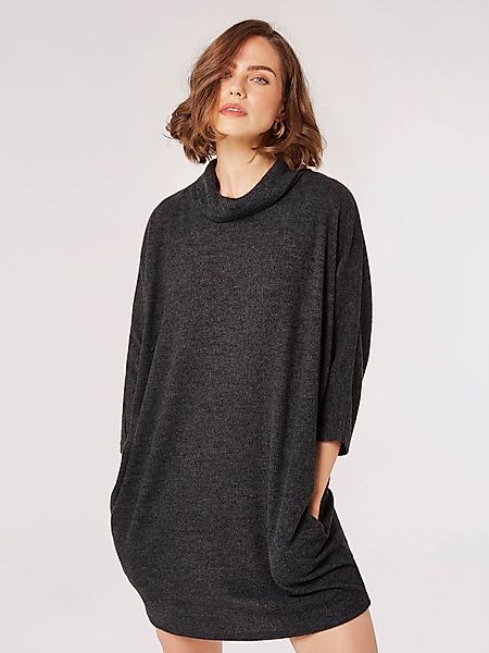 Apricot Strickkleid Minikleid, (1-tlg) mit Schalkragen günstig online kaufen