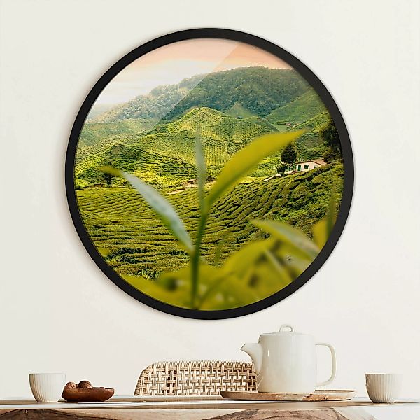 Rundes Gerahmtes Bild Teagarden günstig online kaufen