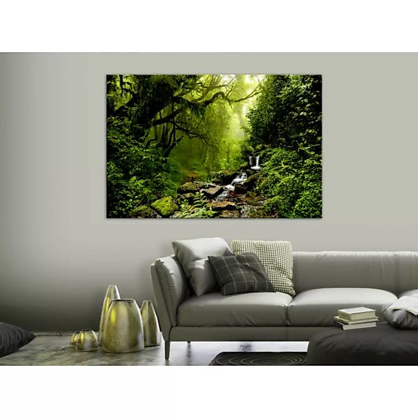 Leinwandbild Waterfall in the Forest XXL günstig online kaufen