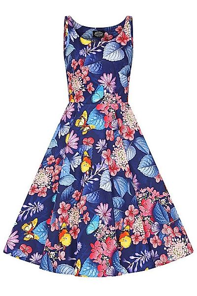 Hearts & Roses London A-Linien-Kleid Midnight Garden Schmetterling Blumen V günstig online kaufen