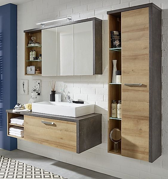 trendteam Badmöbel-Set Bay, (Komplett-Set, 3-teilig mit günstig online kaufen