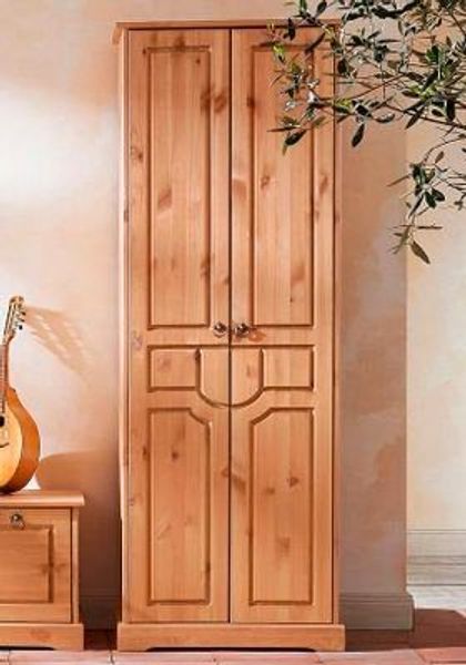 Home affaire Garderobenschrank "Klera" Breite 67 cm, aus massiver Kiefer, F günstig online kaufen
