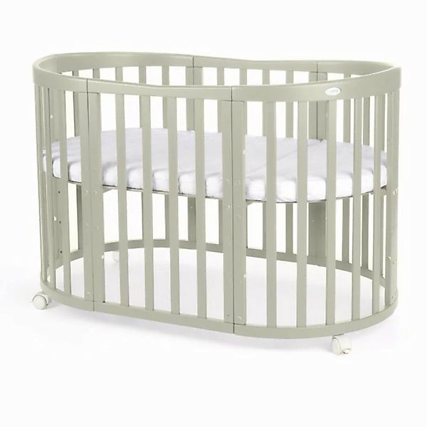 Waldin Babybett Mobiles Babybett OWAL aus Holz 7in1 mit Matratze, mitwachse günstig online kaufen