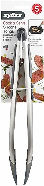 zyliss Kochzange "Cook & Serve" aus Aluminium/Silikon, greift selbst kleine günstig online kaufen