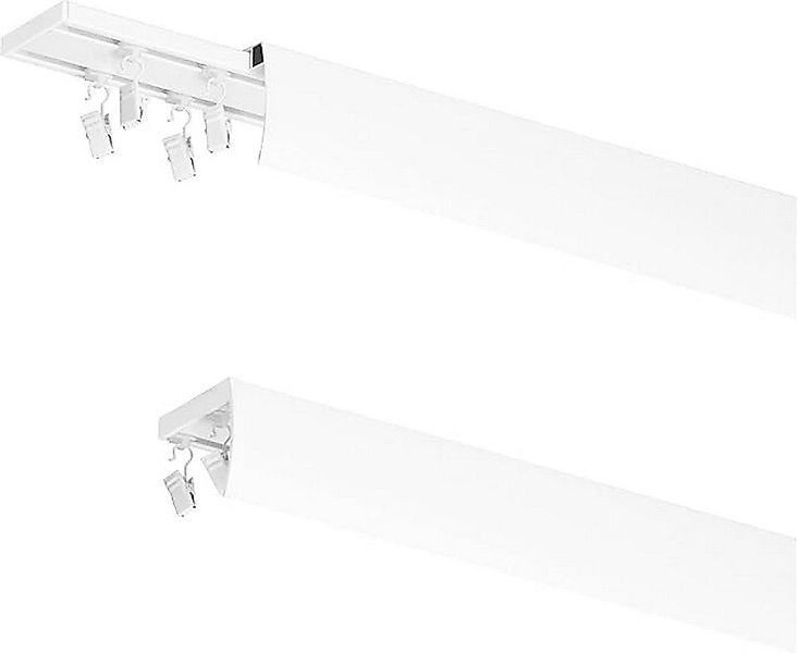 MDEKOR Gardinenstange 2-in-1 Einzelschiene oder Doppelschiene, 150 cm, Schi günstig online kaufen