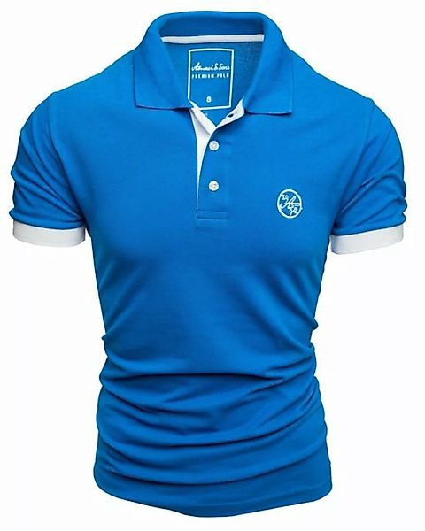 Amaci&Sons Poloshirt MEMPHIS Basic Kontrast Polo Shirt günstig online kaufen