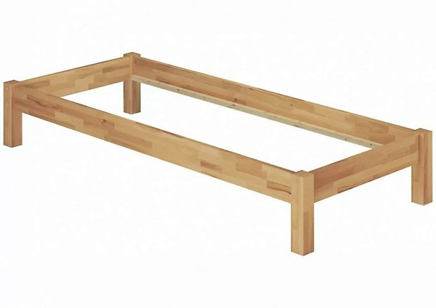 Erst-Holz® Breites Einzelbett Buche-Bettgestell 100x200 extra stabil natur günstig online kaufen