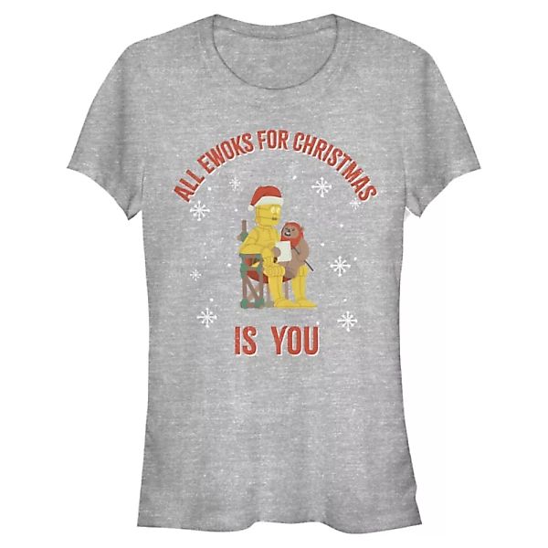 Star Wars - C-3PO Ewoks for Christmas - Weihnachten - Frauen T-Shirt günstig online kaufen