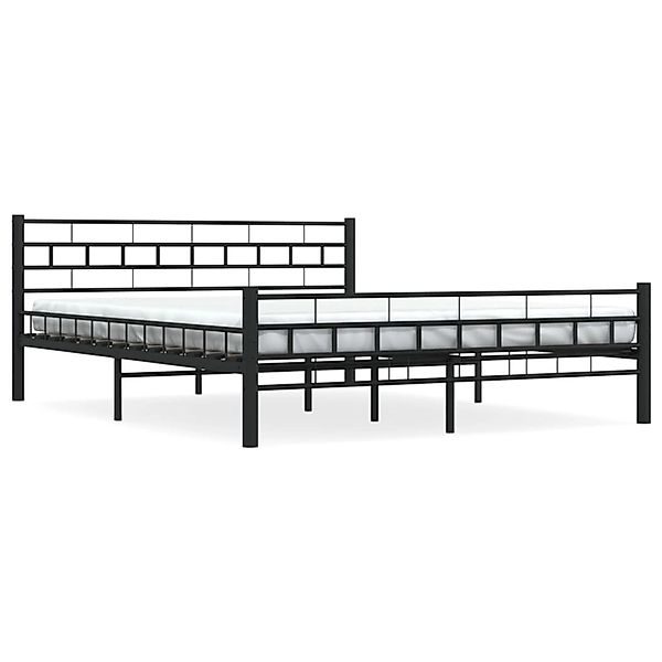 vidaXL Bettgestell Schwarz Stahl 160x200 cm Modell 1619046 günstig online kaufen