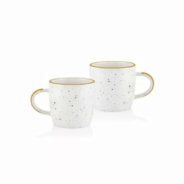 THE MIA Kaffeetasse 2er Set Dots - orange weiß günstig online kaufen