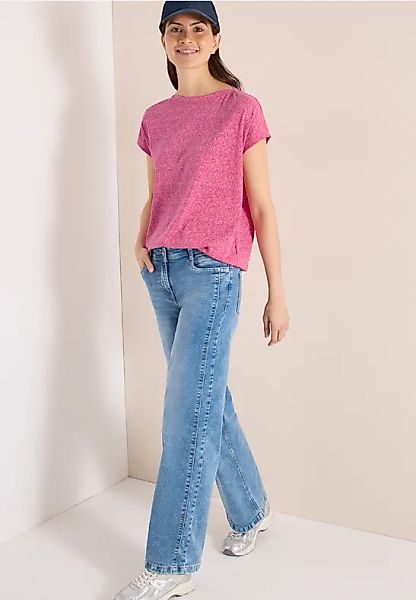 CECIL Shirt im Ausbrenner-Look mit Boatneck günstig online kaufen