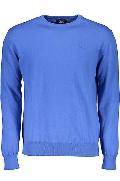 La Martina Strickpullover Eleganter Herrenpullover Blau - Langarm mit Stick günstig online kaufen