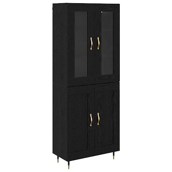 vidaXL Highboard 2-Tlg Schwarz Eichen-Optik 69,5 x 34 x 180 cm 3416169 günstig online kaufen