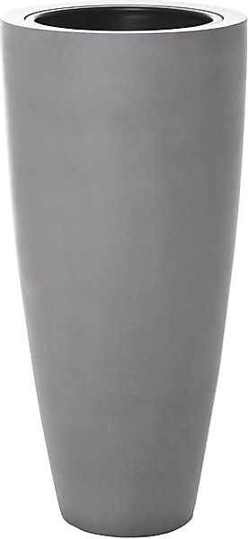 VIVANNO Pflanzkübel Fiberglas CITY Rund - Grau Beton-Design (1 St), 37x80 c günstig online kaufen