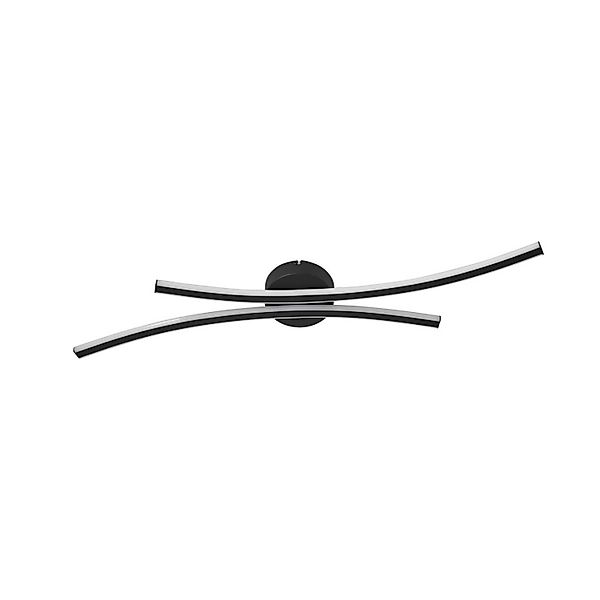 Lindby LED Deckenleuchte Ravion 10041521 Modern in Schwarz aus Aluminium 1- günstig online kaufen