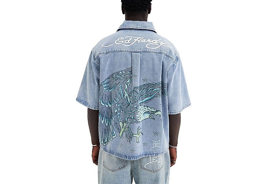 Ed Hardy Jeanshemd Jeansjacke Ed Hardy Eagle and Stars günstig online kaufen
