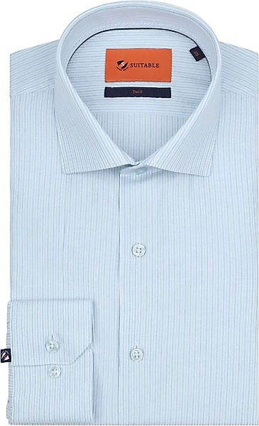 Suitable Hemd Twill Streifen Hellblau - Größe 38 günstig online kaufen