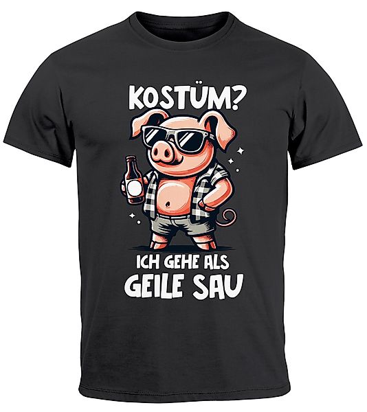 MoonWorks Print-Shirt Herren T-Shirt Fasching Karneval günstig online kaufen