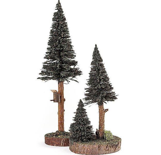 Dregeno Erzgebirge Dekofigur Nadelbäume mit Vogelhaus grün, 2-teilig (27cm) günstig online kaufen