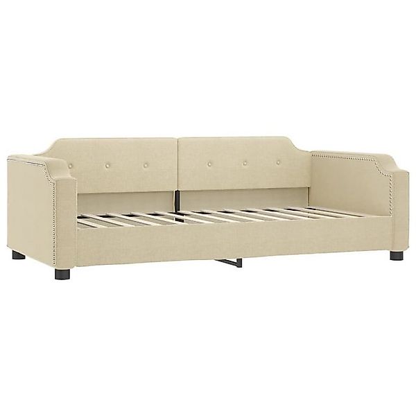 vidaXL Bett, Tagesbett Creme 100x200 cm Stoff günstig online kaufen