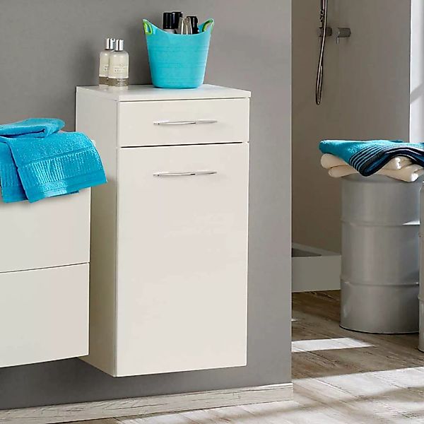 Badezimmer Unterschrank in Hochglanz Weiß 40 cm günstig online kaufen